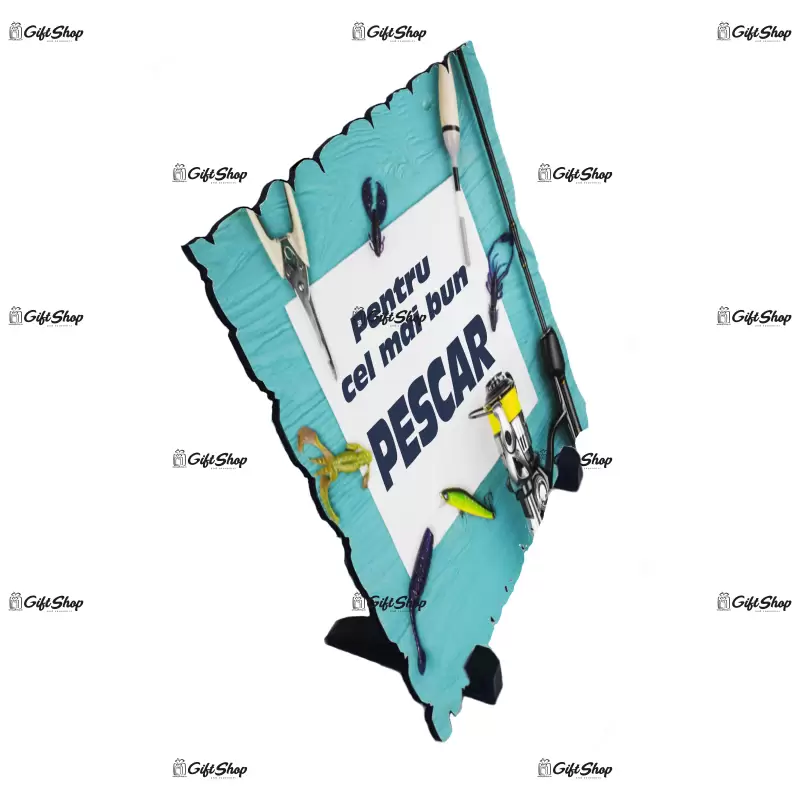 Pentru cel mai bun pescar, placheta cu mesaj b